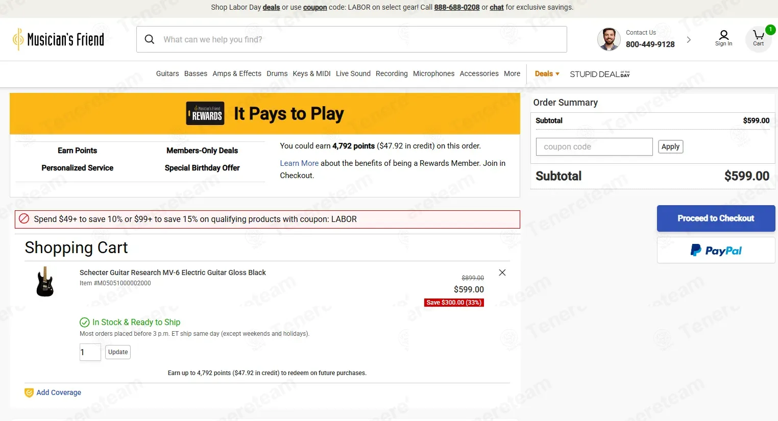 Musicians Friend coupon code: 10% off with LABOR. Tested and valid as 1 week ago.