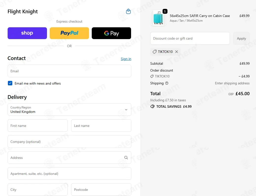 Flight Knight coupon code verified as working at checkout