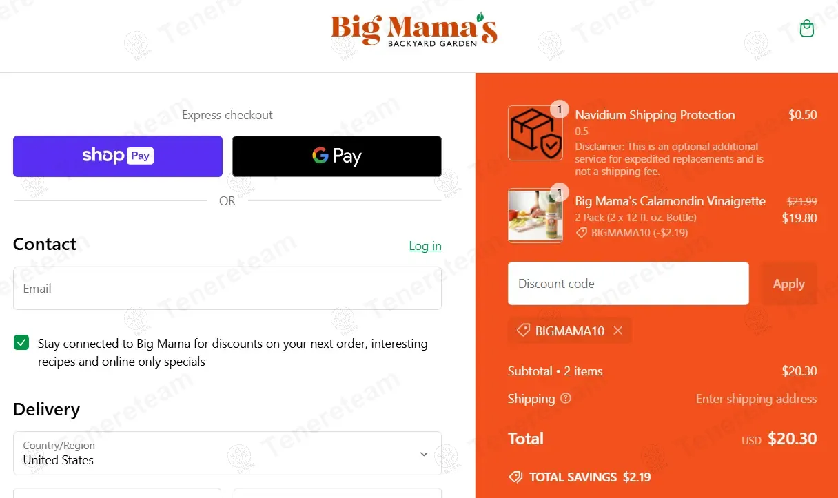 Big Mama's Backyard Garden coupon code: 10% off with BIGMAMA10. Tested and valid as 1 year ago.