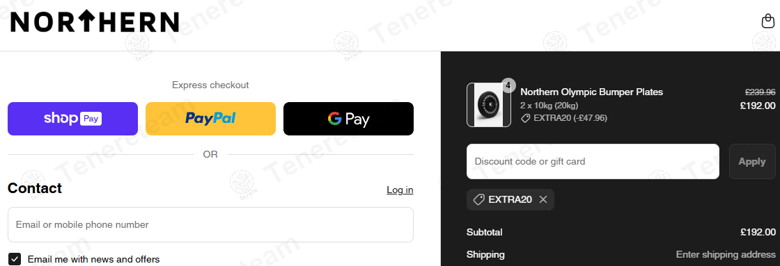 Northerngymequipment coupon code: 20% off with EXTRA20. Tested and valid as 1 year ago.