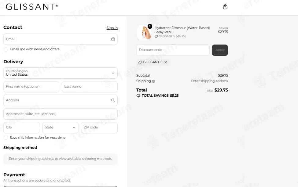 Glissant Love coupon code: 15% off with GLISSANT15. Tested and valid as 1 week ago.