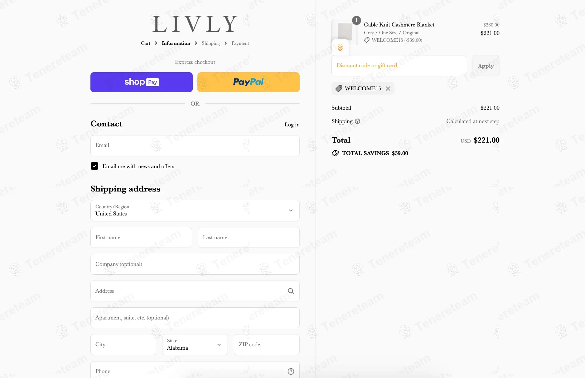 Livlyclothing coupon code: 15% off with WELCOME15. Tested and valid as 11 months ago.