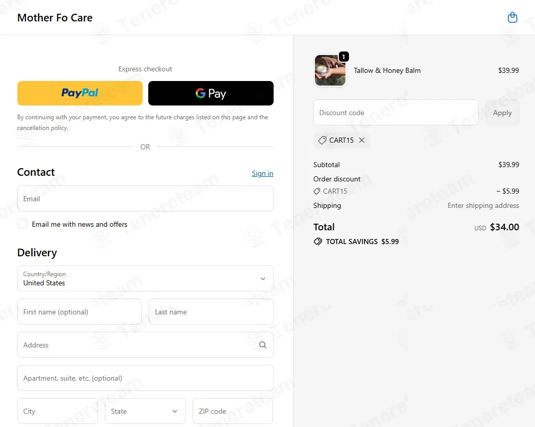 Mother Focare coupon code: 15% off with CART15. Tested and valid as 2 days ago.