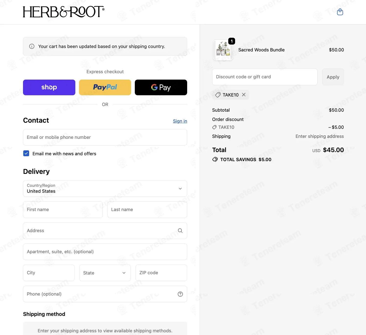 Herb And Root coupon code: 10% off with TAKE10. Tested and valid as 1 month ago.
