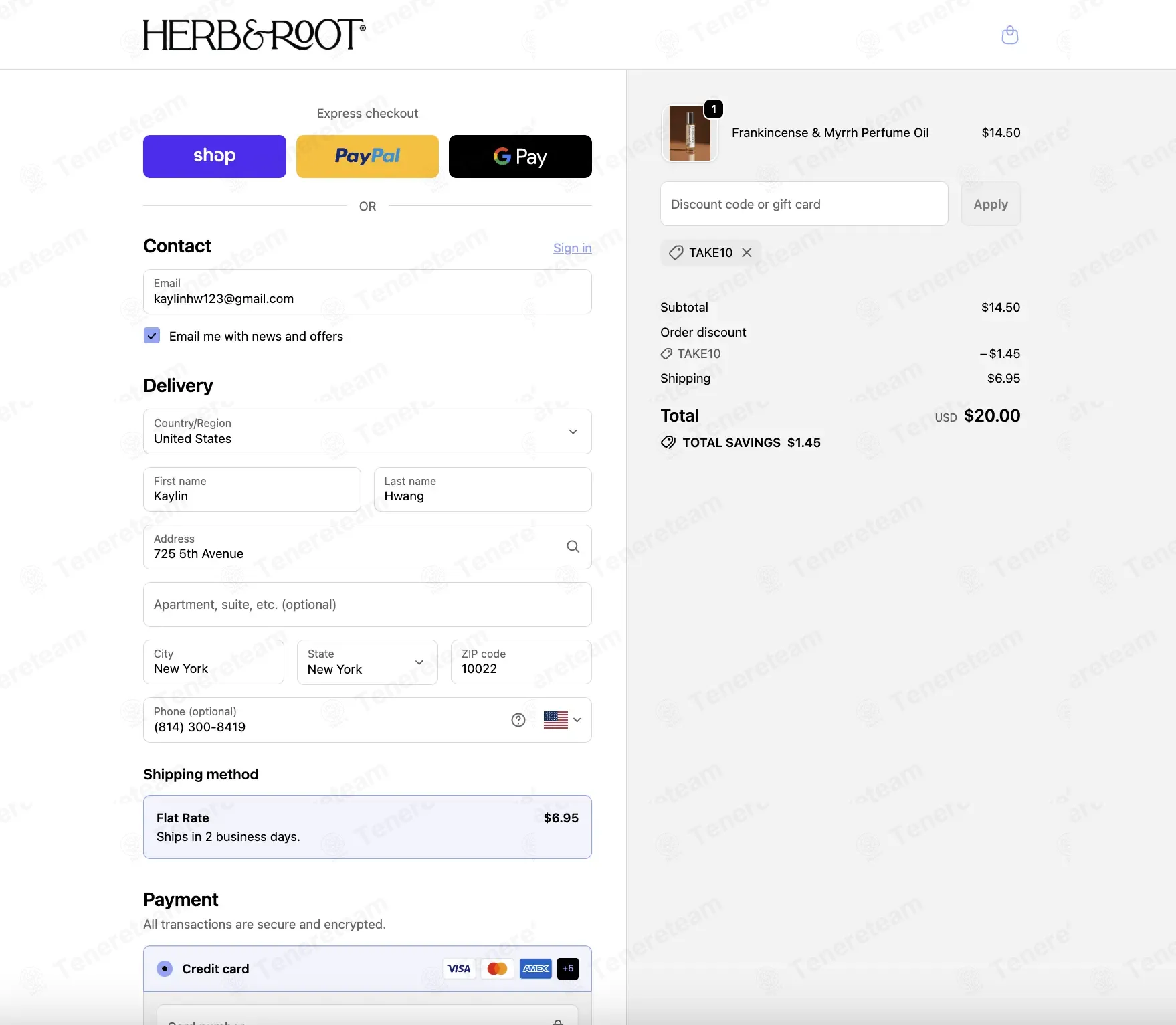 Herb And Root coupon code: 10% off with TAKE10. Tested and valid as 1 month ago.