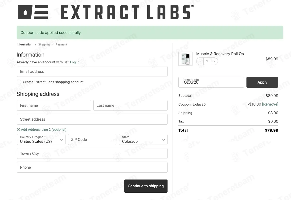 Extract Labs coupon code: 20% off with TODAY20. Tested and valid as 1 month ago.
