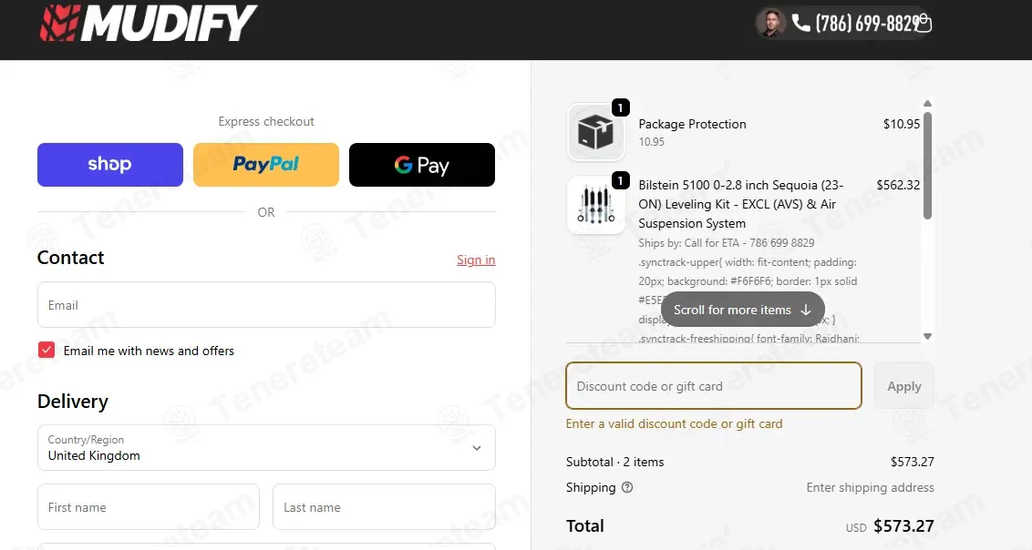 Mudify coupon code: 15% off with MARCH. Tested and valid as 4 months ago.
