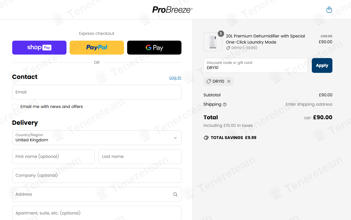 Pro Breeze coupon code: 10% off with DRY10. Tested and valid as 1 year ago.