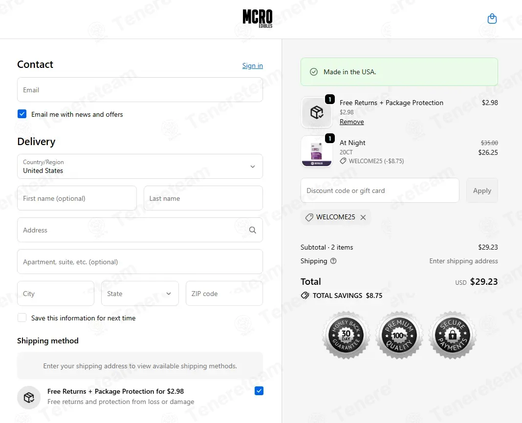MCRO Edibles coupon code: 25% off with WELCOME25. Tested and valid as 1 week ago.