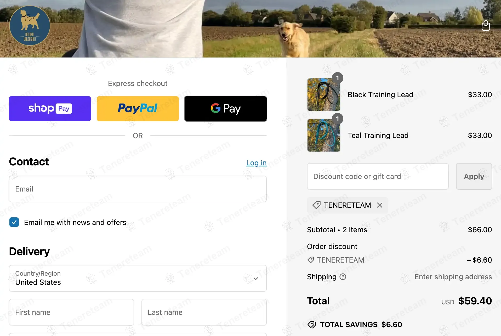 Golden Unleashed UK coupon code: 10% off with Tenereteam. Tested and valid as 1 year ago.