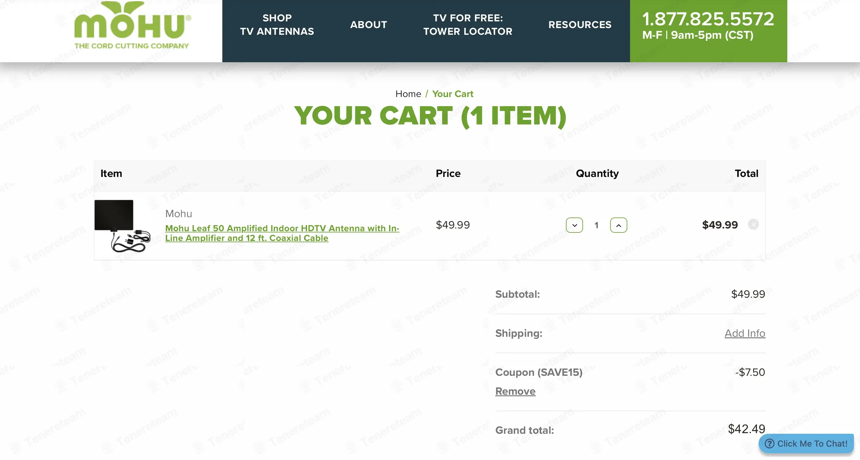 Mohu coupon code: 15% off with SAVE15. Tested and valid as 1 month ago.
