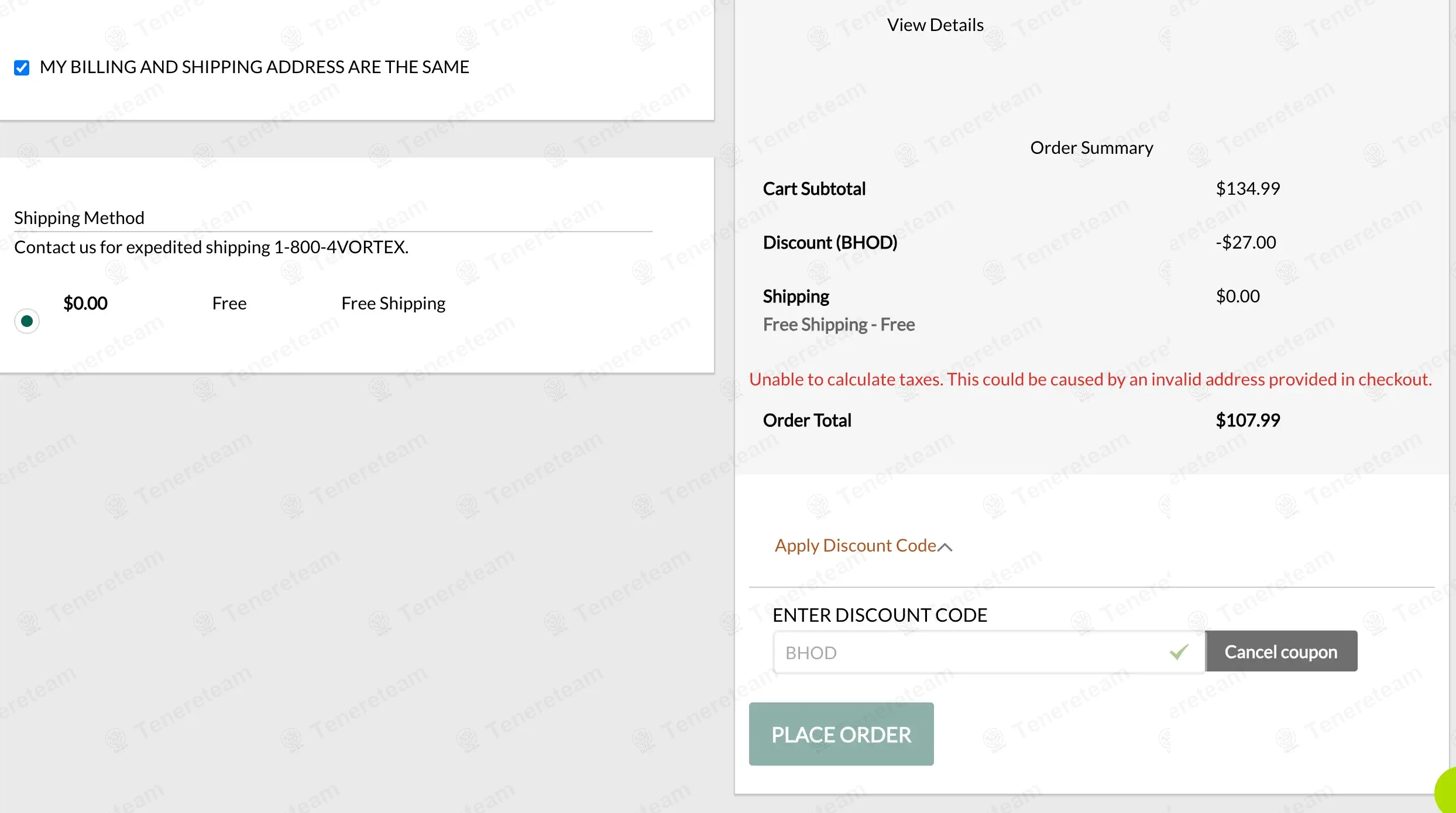 Vortex coupon code: 20% off with BHOD. Tested and valid as 1 year ago.