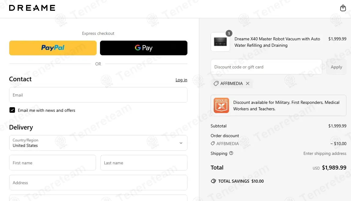 Dreametech coupon code: $10 off with AFFBMEDIA. Tested and valid as 1 year ago.
