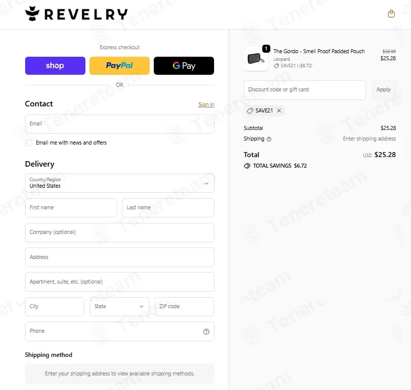 Revelry Supply coupon code: 21% off with SAVE21. Tested and valid as 3 days ago.