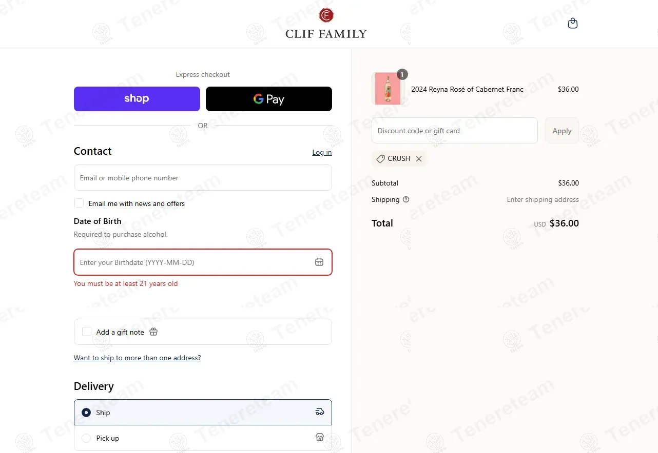 Clif Family Winery coupon code: Sale off with CRUSH. Tested and valid as 11 months ago.