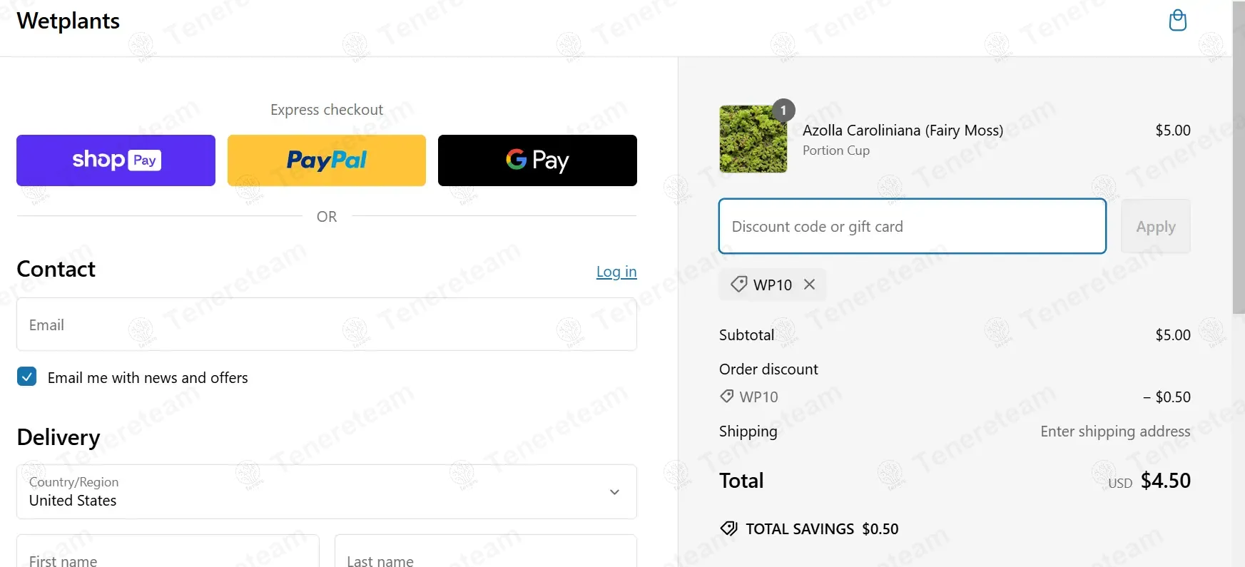 Wetplants apply coupon code