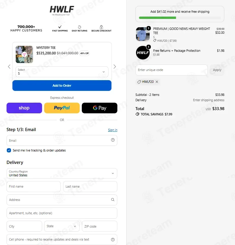 He Would Love First coupon code verified as working at checkout