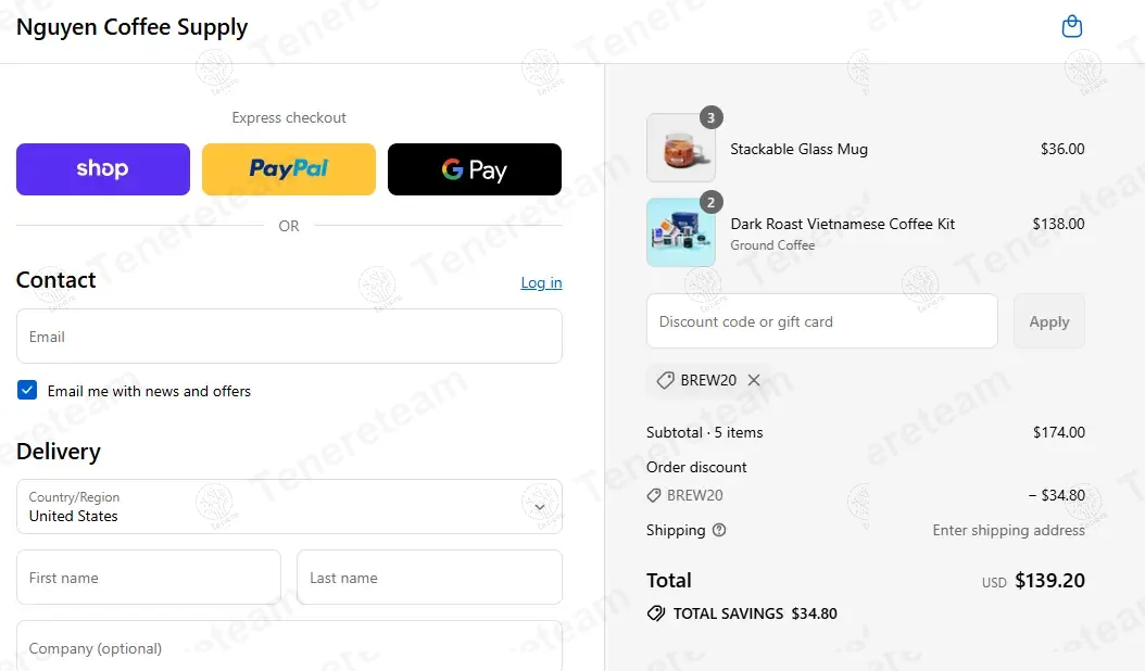 Nguyen Coffee Supply coupon code: 20% off with BREW20. Tested and valid as 10 months ago.