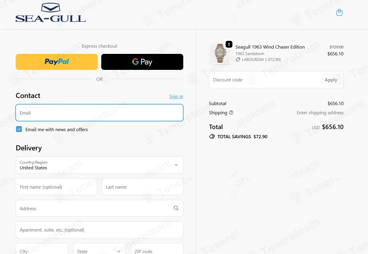 Seagull Watches coupon code: 10% off with LABOURDAY. Tested and valid as 2 months ago.
