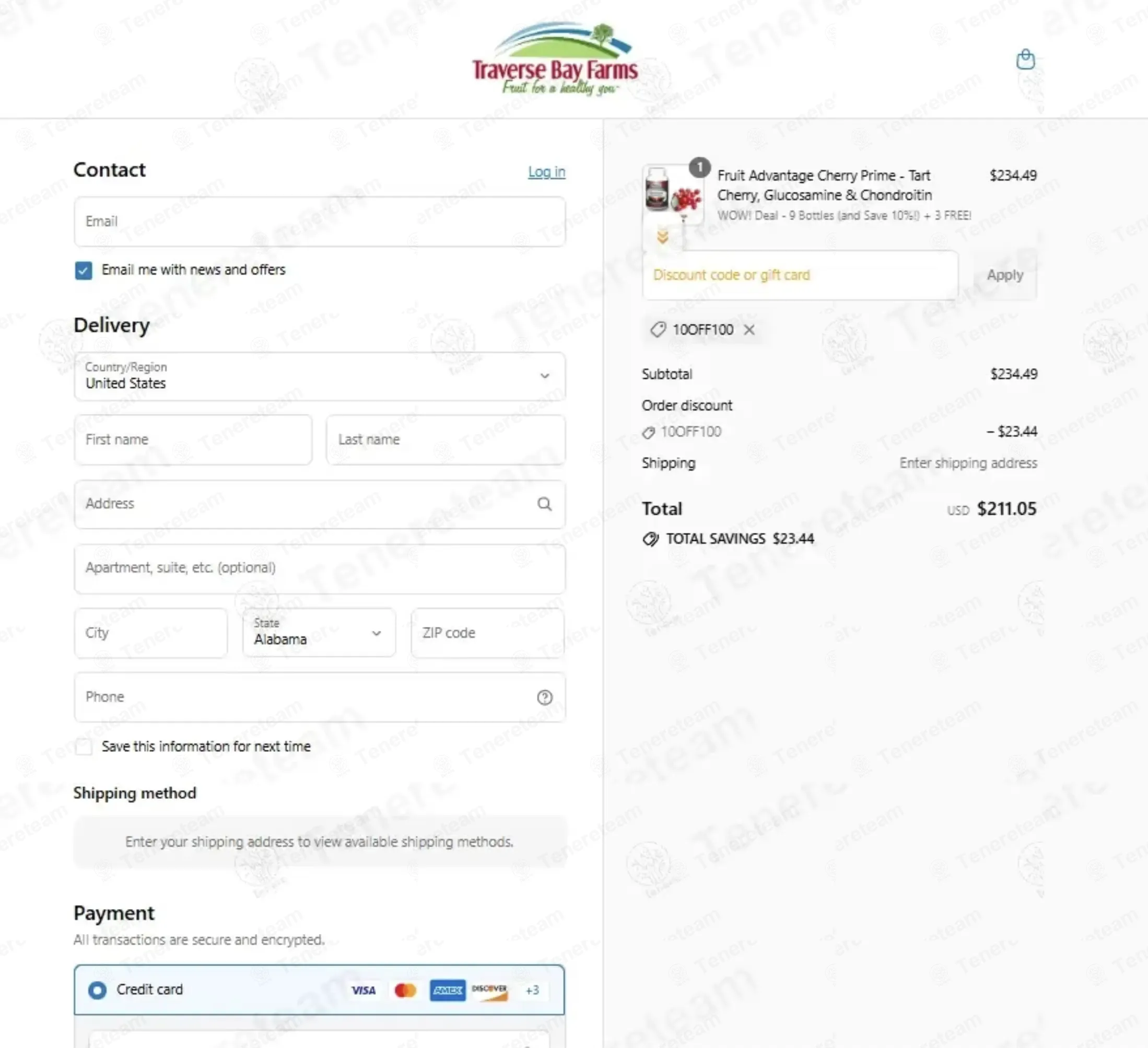 Traverse Bay Farms coupon code: 10% off with 10OFF100. Tested and valid as 1 day ago.