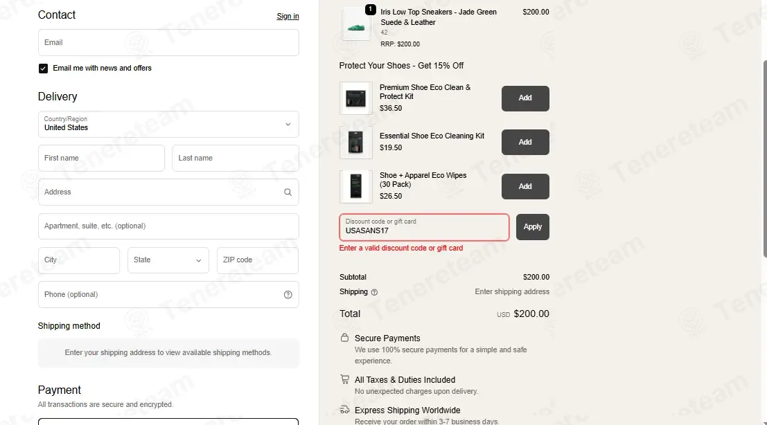 SANS MATIN USA coupon code: 17% off with USASANS17. Tested and valid as 2 weeks ago.