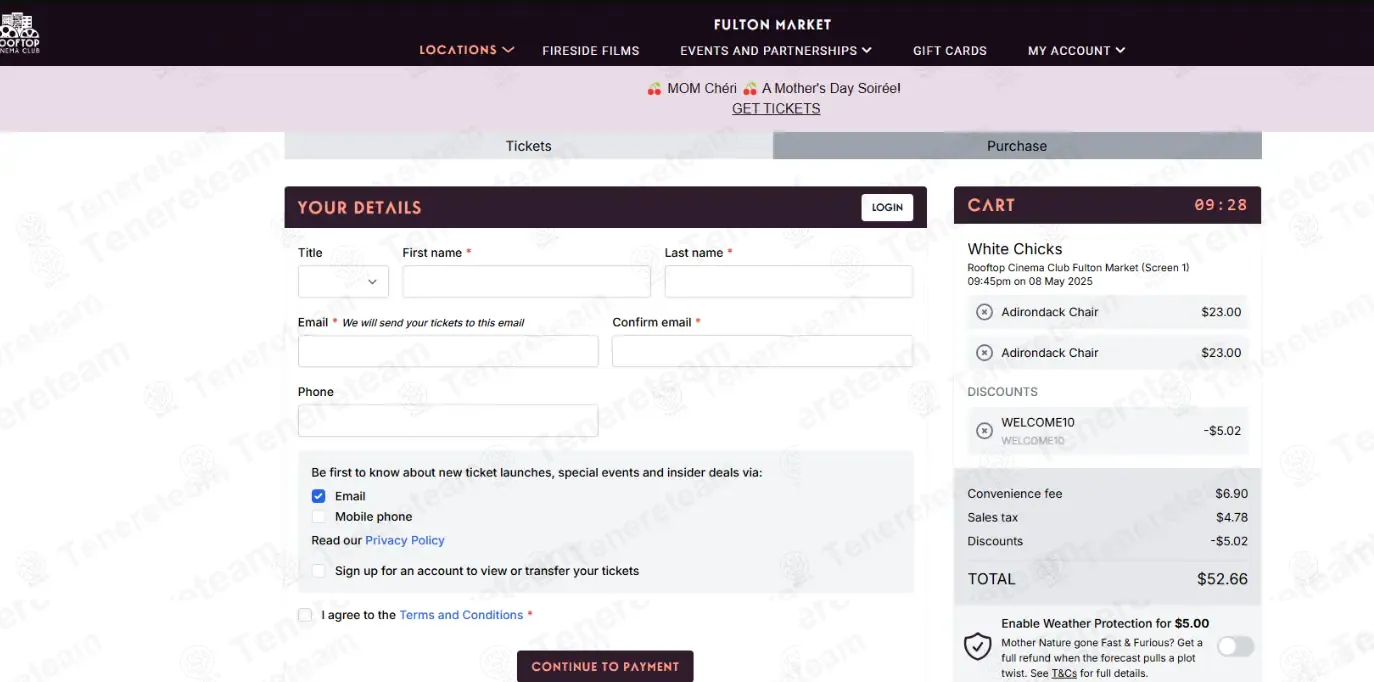 Rooftop Cinema Club coupon code: 10% off with WELCOME10. Tested and valid as 6 months ago.