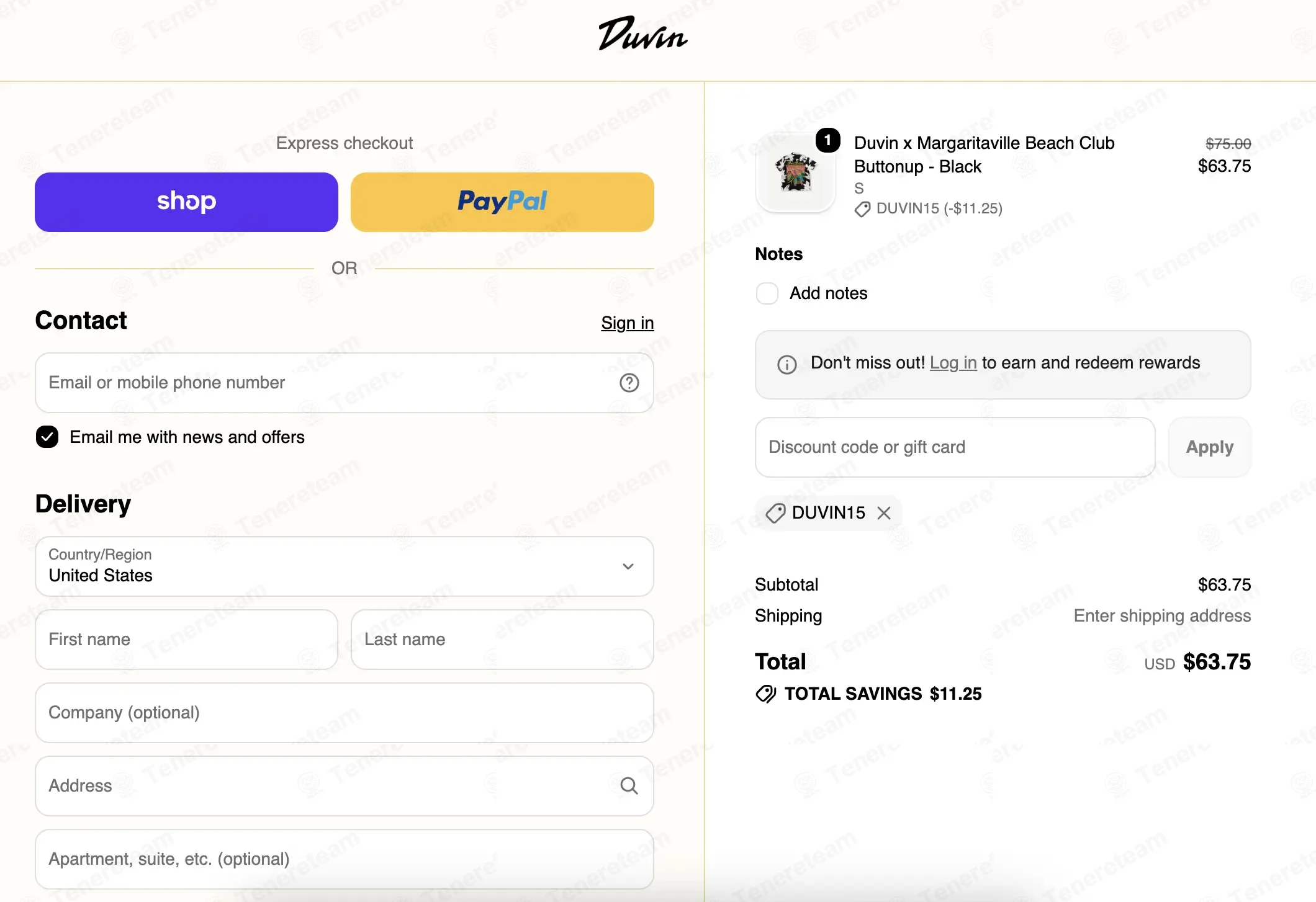 Duvin Design coupon code verified as working at checkout