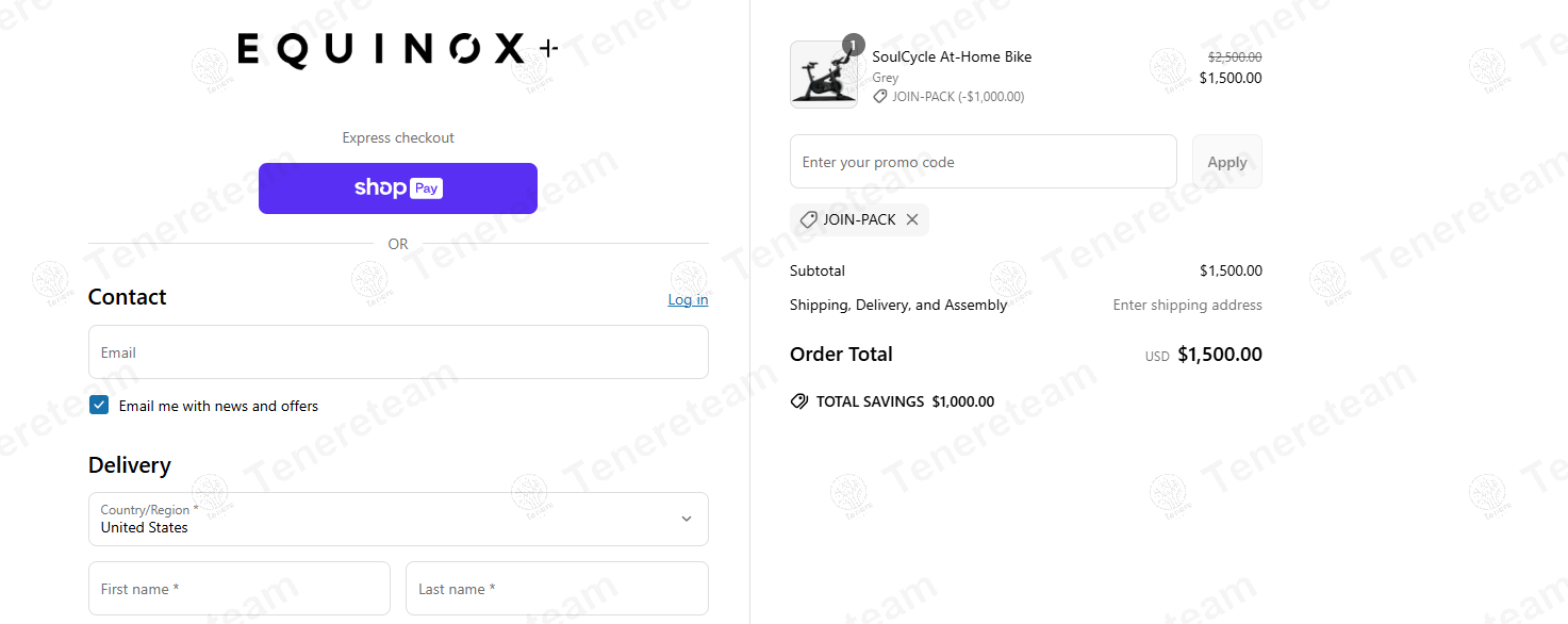 Equinox coupon code: $1000 off with JOIN-PACK. Tested and valid as 7 months ago.