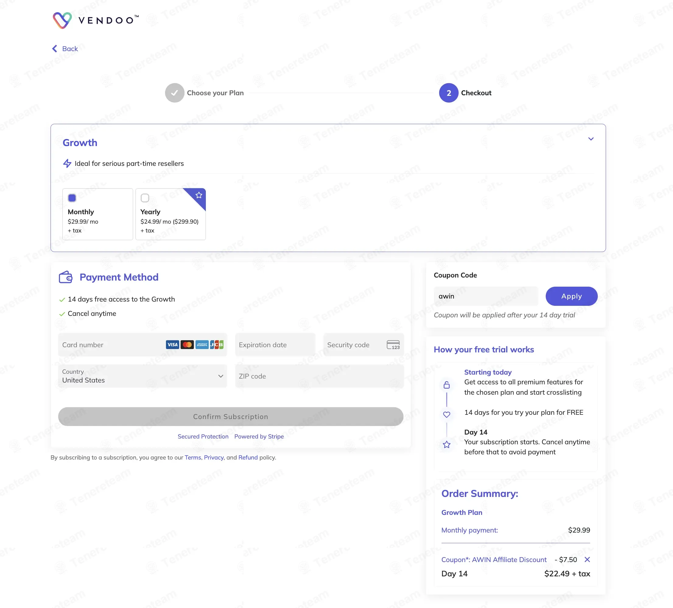 Vendoo coupon code: 25% off with awin. Tested and valid as 1 month ago.