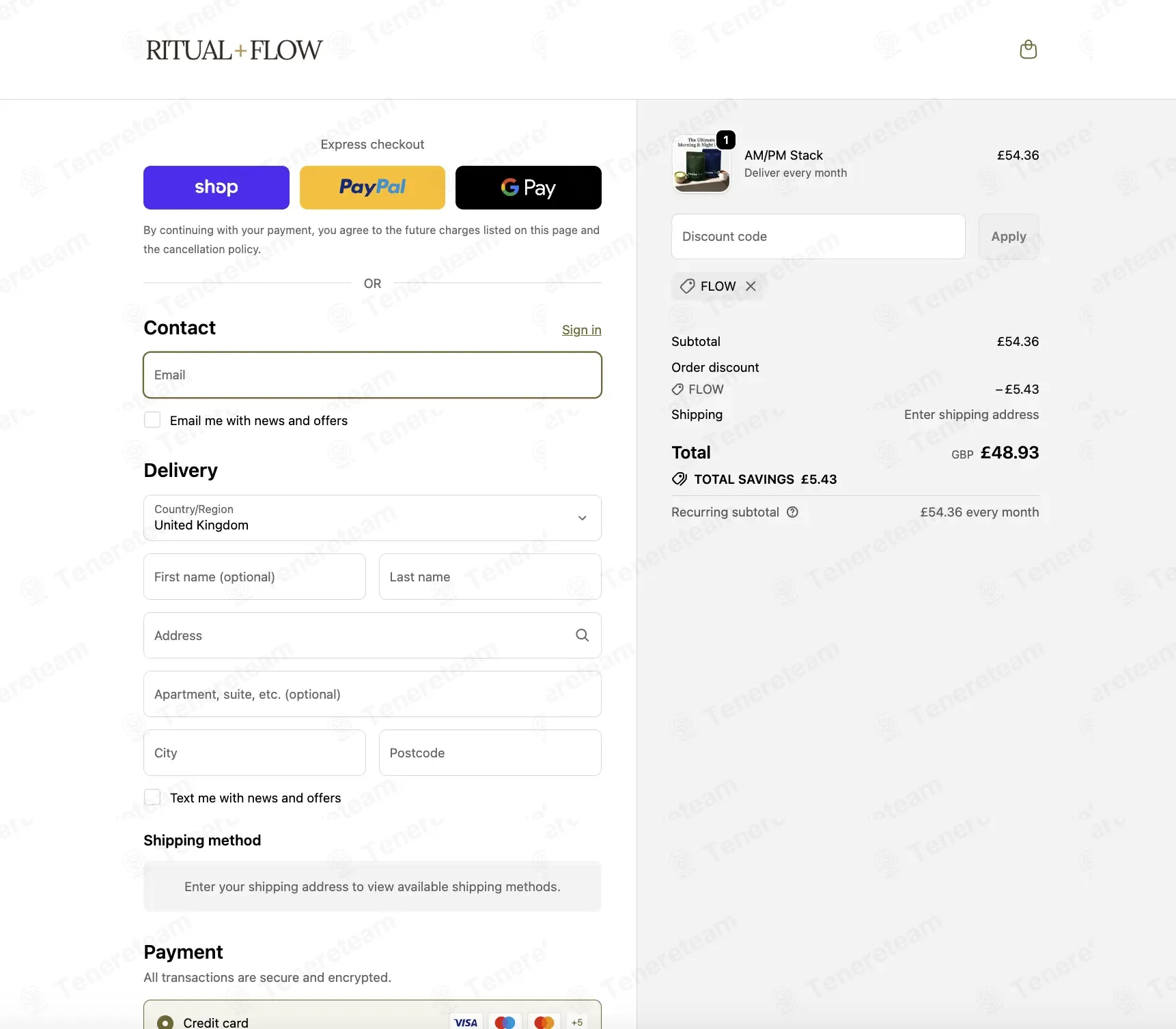 Ritual And Flow coupon code: 10% off with FLOW. Tested and valid as 1 month ago.