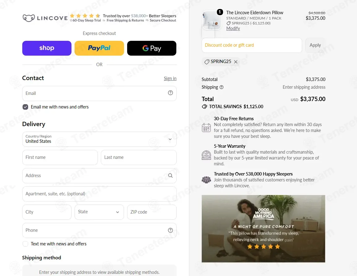 Lincove coupon code re-checked and confirmed working at checkout
