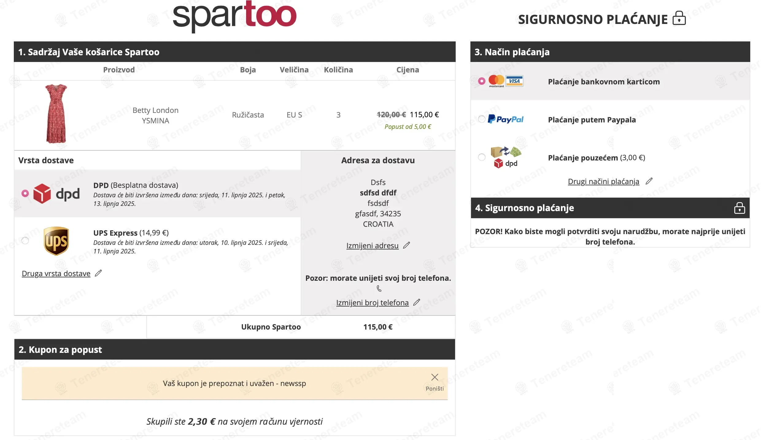 Spartoo HR coupon code: €5 off with NEWSSP. Tested and valid as 1 year ago.