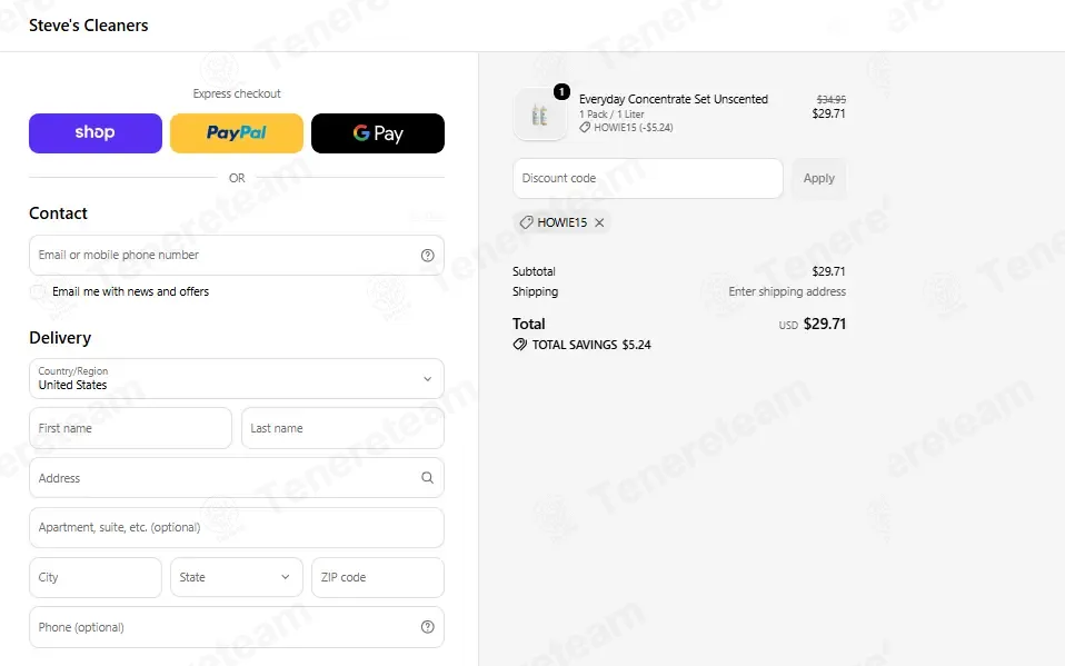 Steves Cleaners coupon code verified as working at checkout