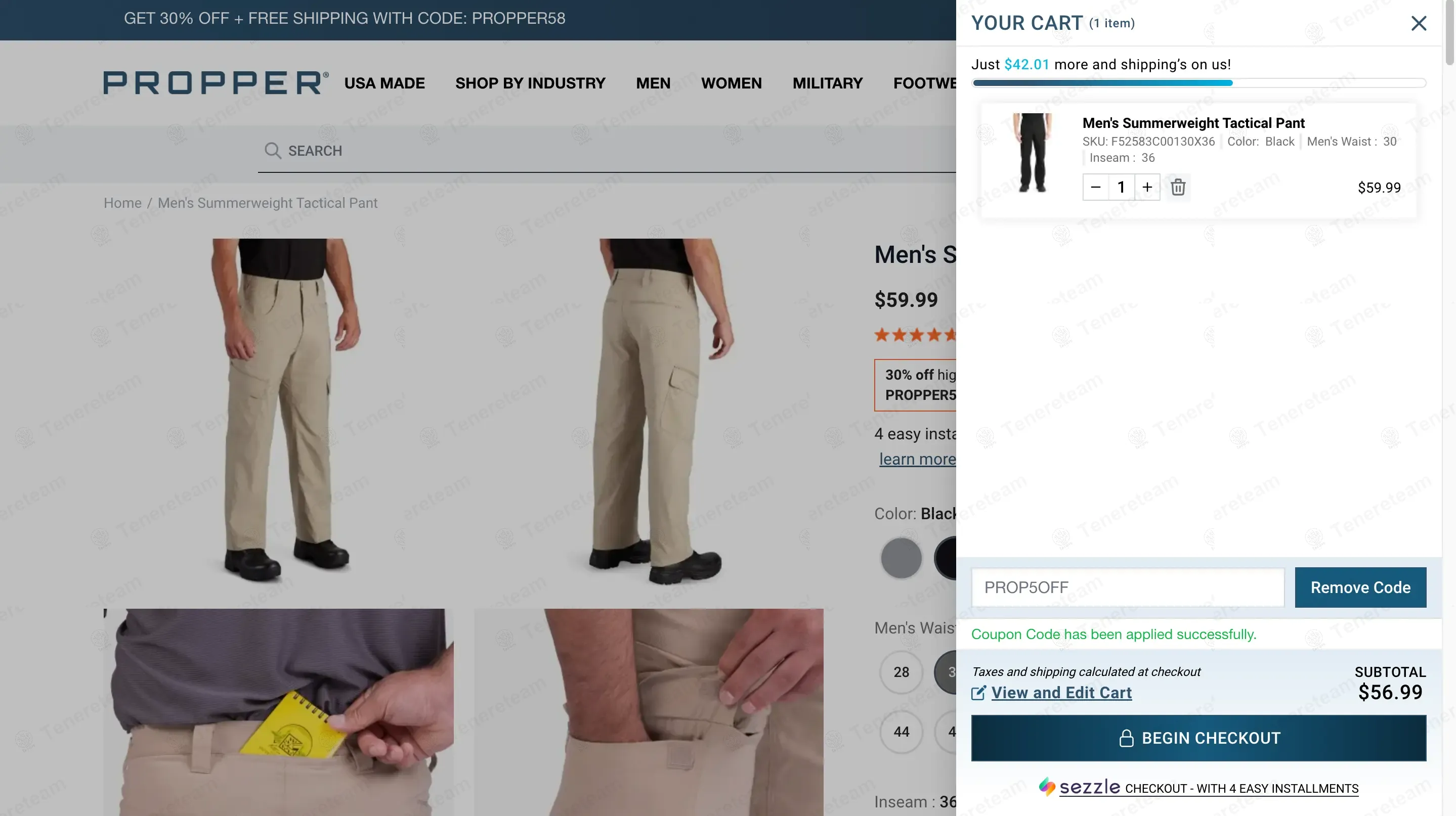Propper apply coupon code