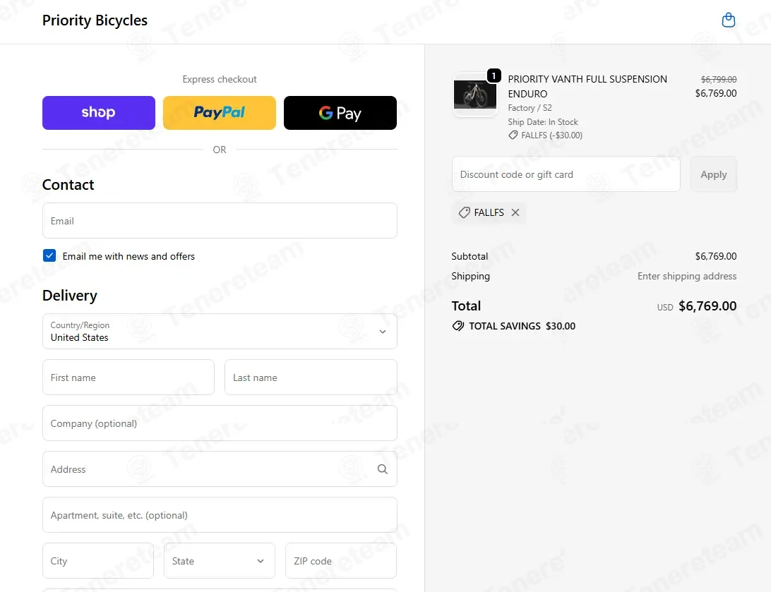 Priority Bicycles coupon code: $30 off with FALLFS. Tested and valid as 4 months ago.