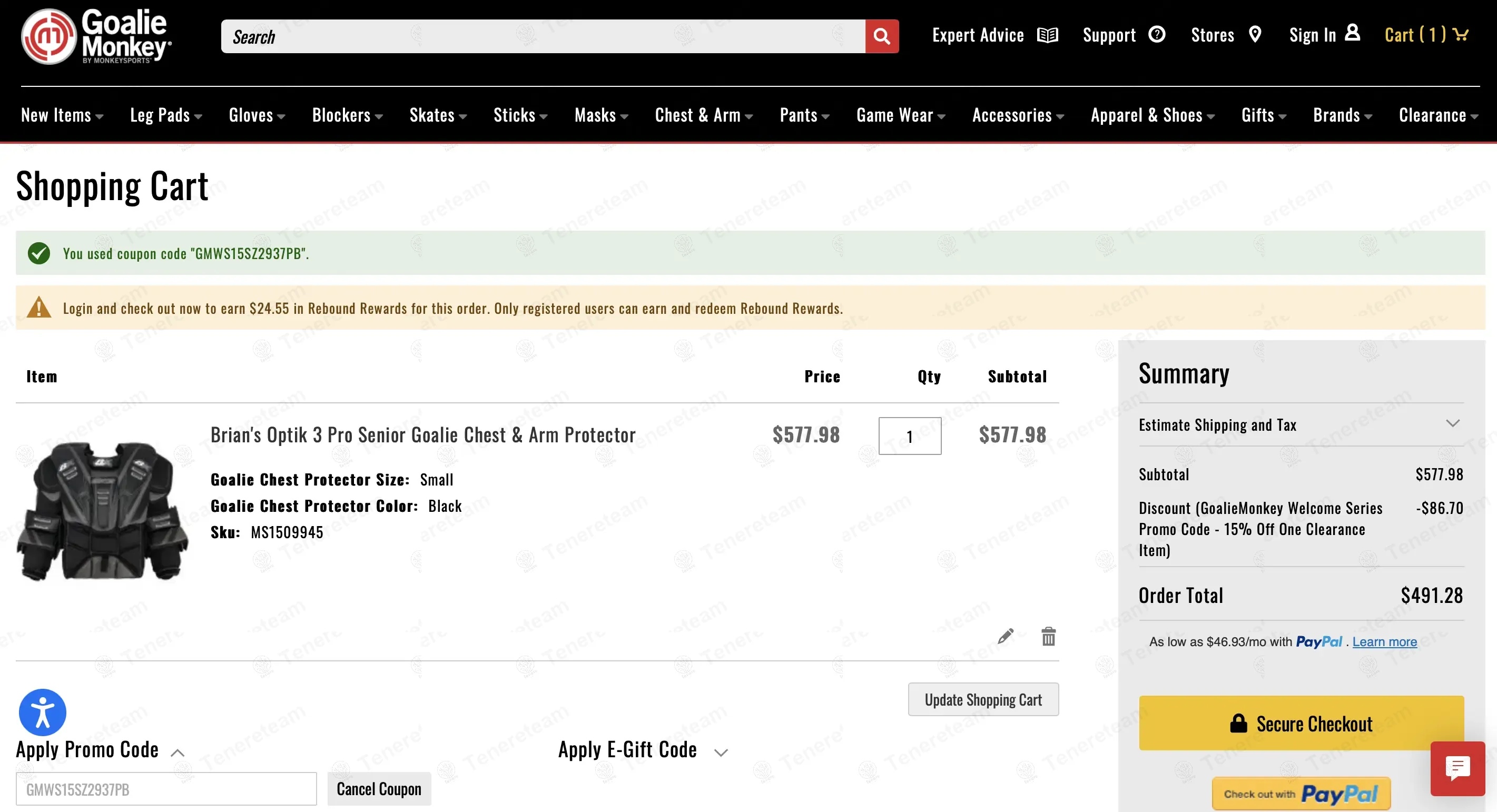 Goalie Monkey coupon code: 15% off with GMWS15SZ2937PB. Tested and valid as 11 months ago.
