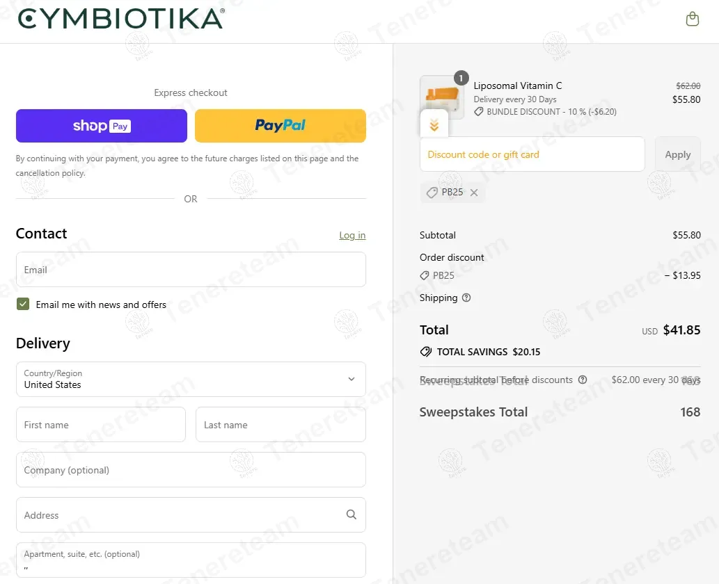 Cymbiotika coupon code: 25% off with PB25. Tested and valid as 10 months ago.