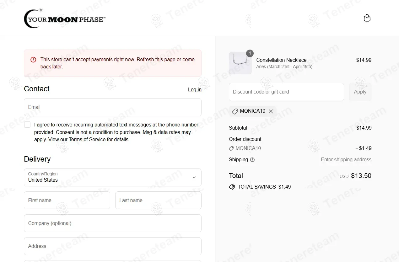 YourMoonPhase coupon code: 10% off with MONICA10. Tested and valid as 11 months ago.