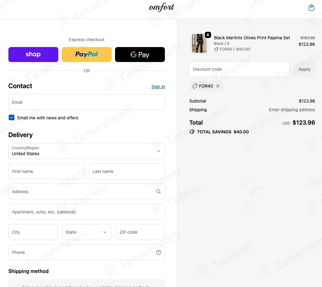 Omfort coupon code verified as working at checkout