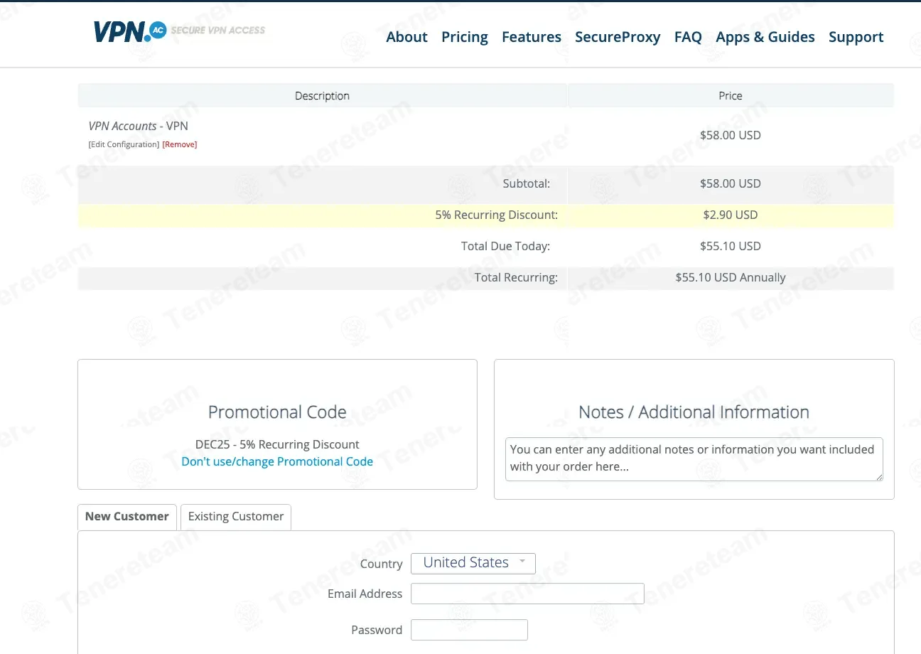 VPN.AC coupon code: 5% off with DEC25. Tested and valid as 2 weeks ago.
