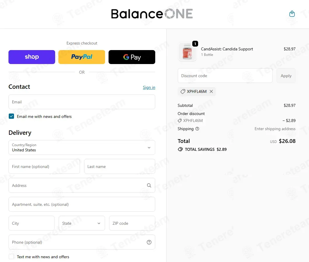 Balance ONE coupon code: 10% off with XPHFL46M. Tested and valid as 1 month ago.