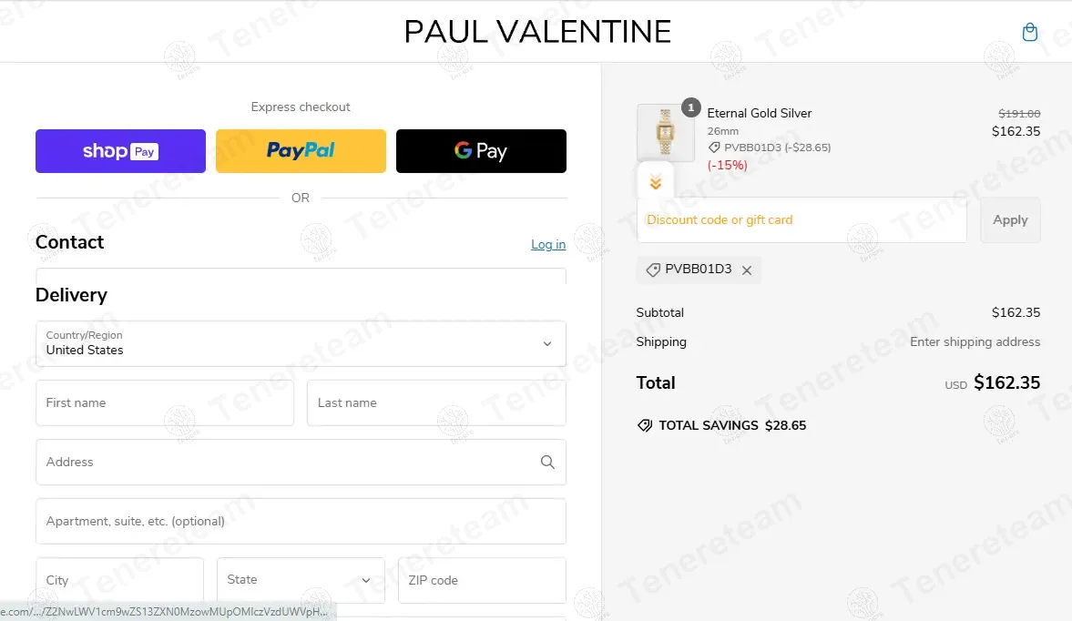 Paul Valentine coupon code: 15% off with PVBB01D3. Tested and valid as 1 year ago.