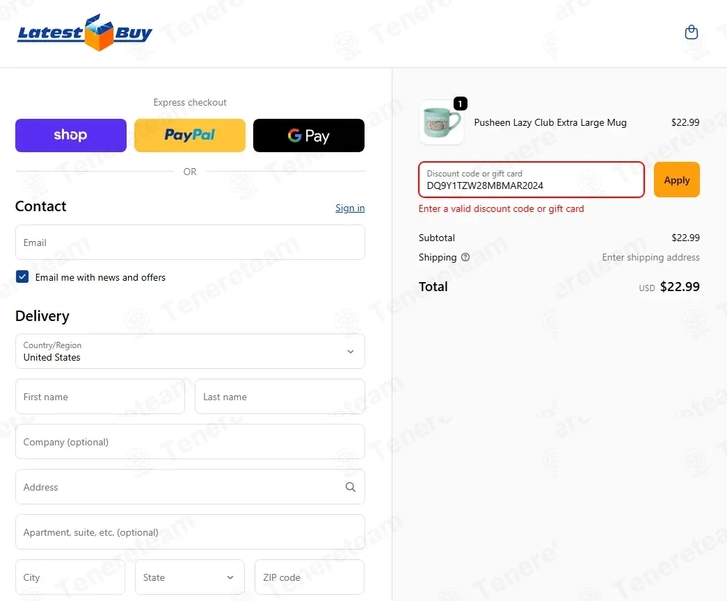 LatestBuy coupon code: 5% off with DQ9Y1TZW28MBMAR2024. Tested and valid as 3 months ago.