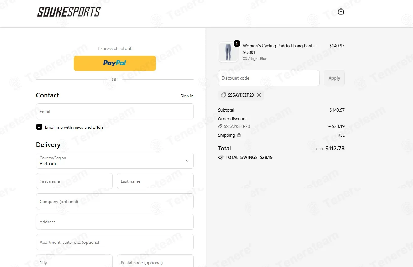 Souke Sports coupon code: 20% off with SSSAYKEEP20. Tested and valid as 2 months ago.