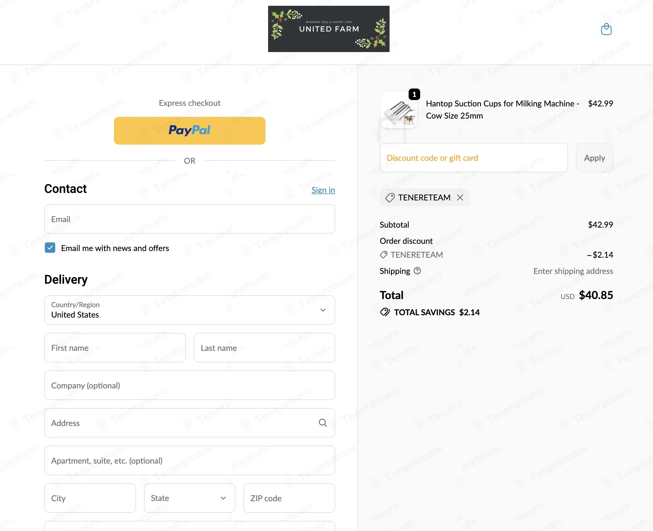 Hantop UnitedFarm coupon code: 5% off with TENERETEAM. Tested and valid as 2 days ago.