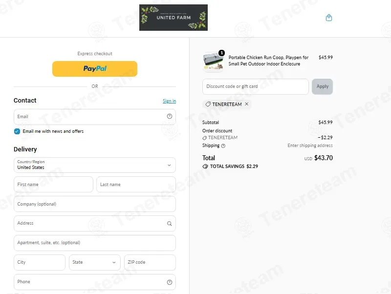 Hantop UnitedFarm coupon code: 5% off with TENERETEAM. Tested and valid as 2 days ago.