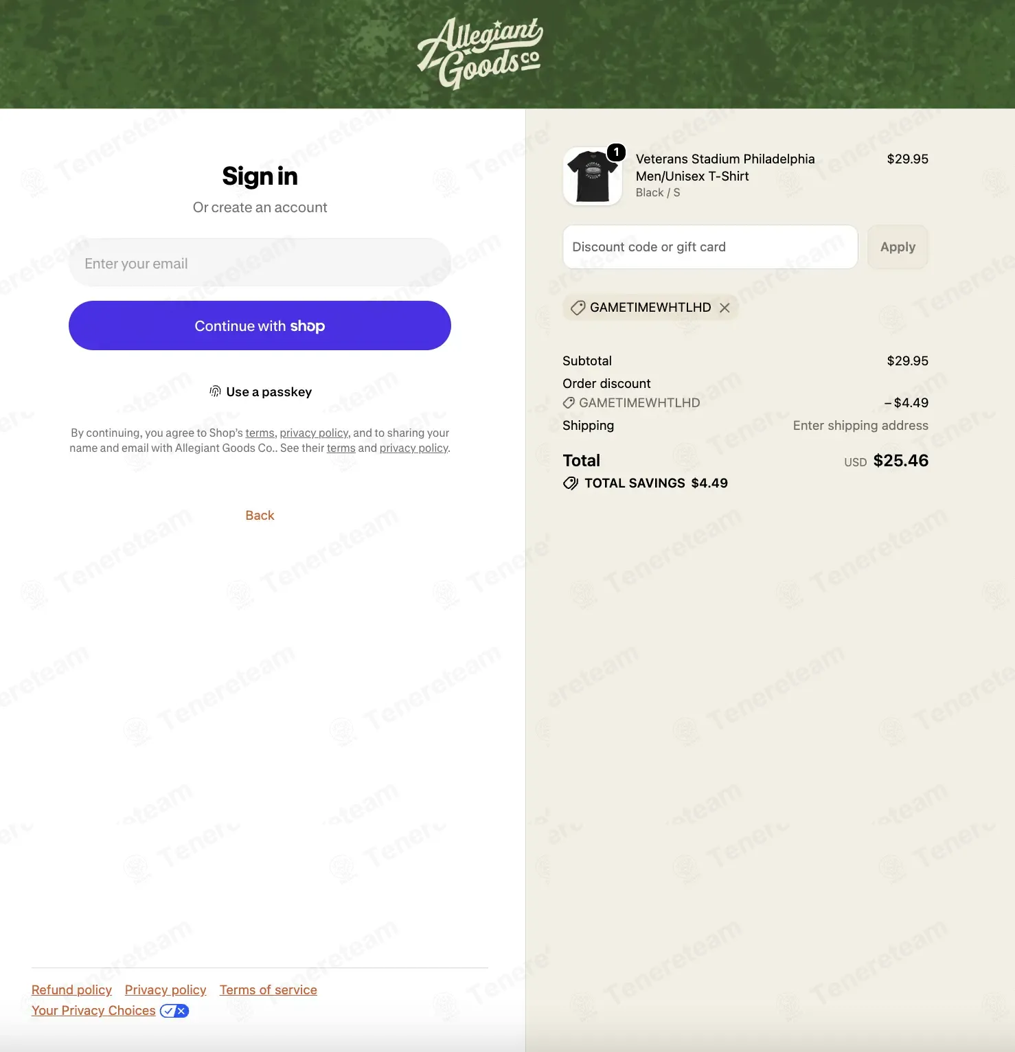 Allegiantgoods coupon code: 15% off with GAMETIMEWHTLHD. Tested and valid as 8 hours ago.