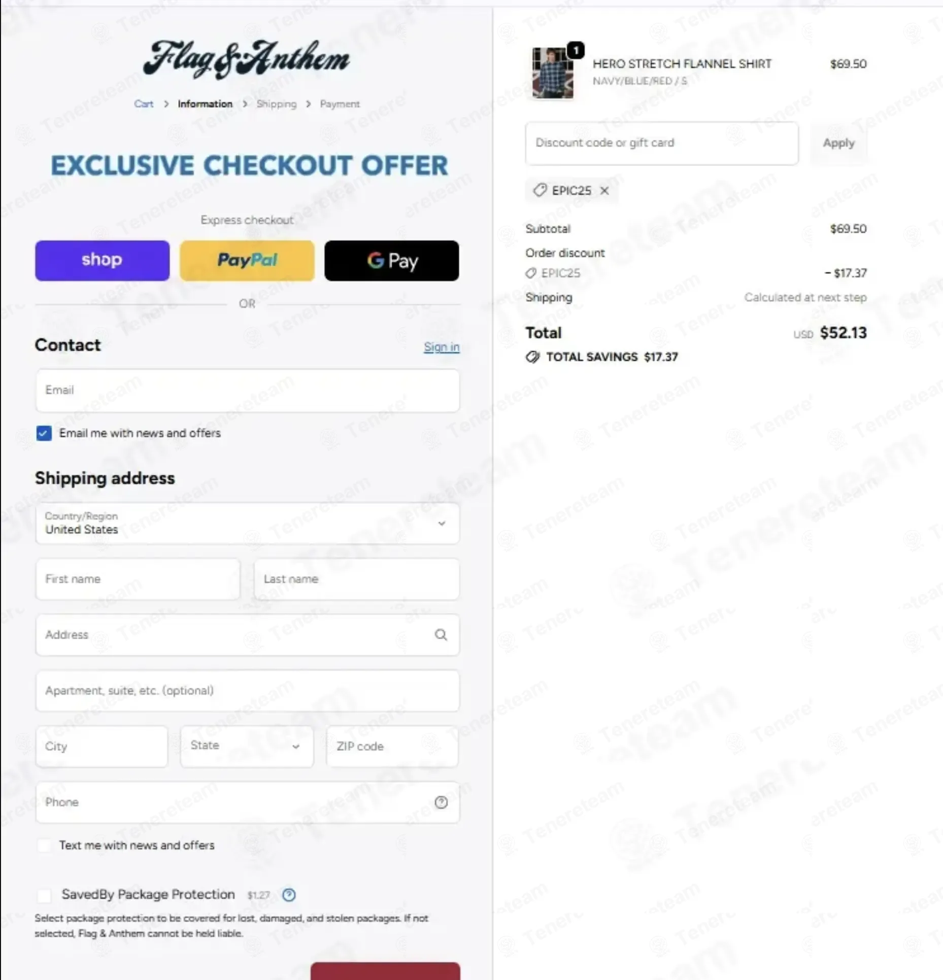 Flag & Anthem coupon code: 25% off with EPIC25. Tested and valid as 1 month ago.