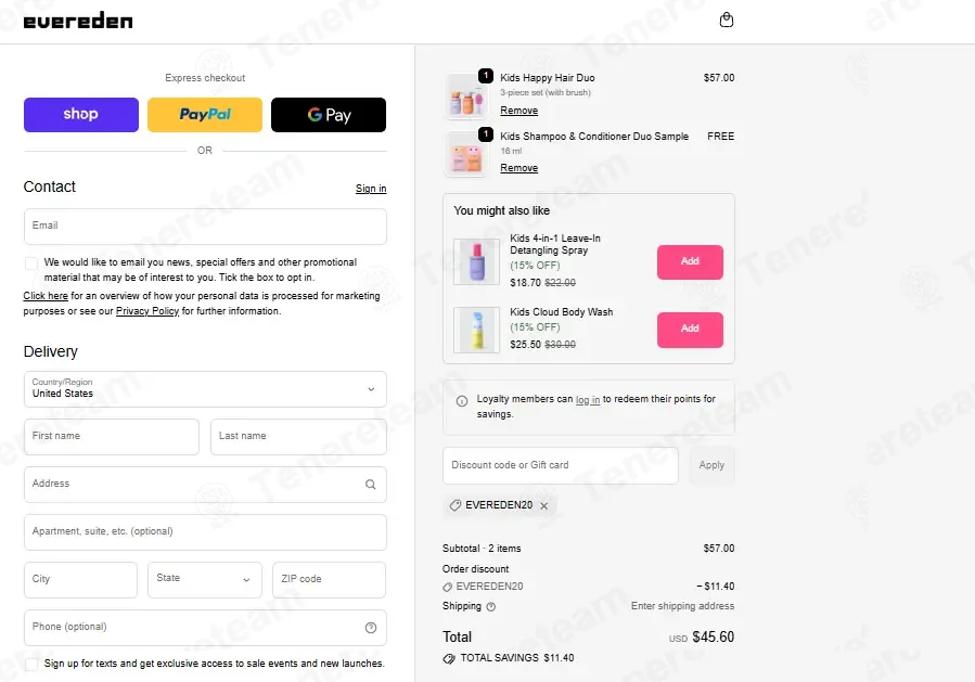 Evereden coupon code: 20% off with EVEREDEN20. Tested and valid as 1 month ago.