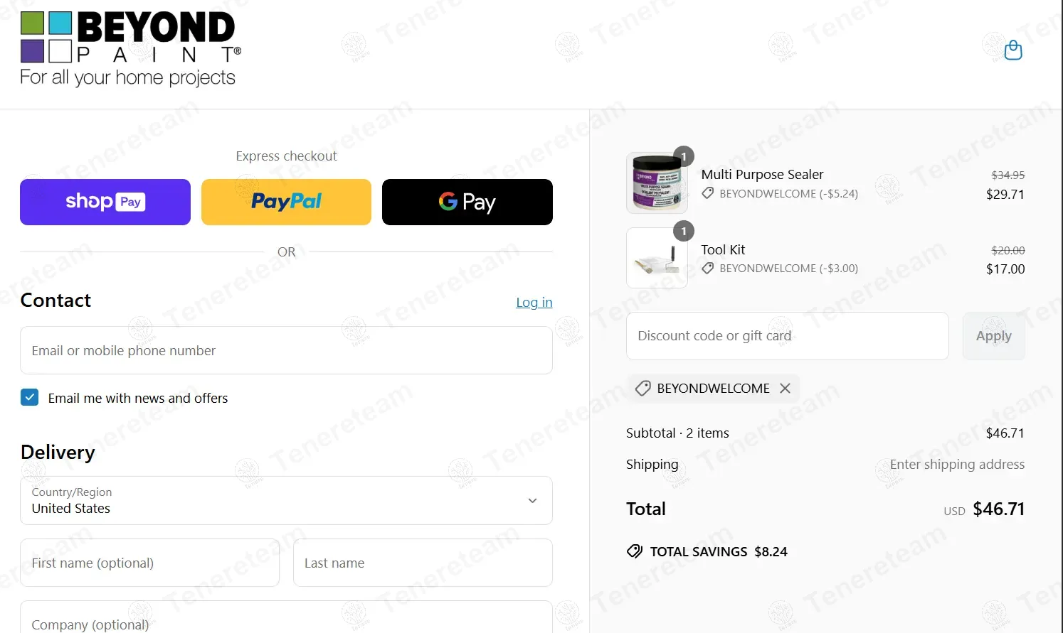 Beyond Paint coupon code: 15% off with BEYONDWELCOME. Tested and valid as 7 months ago.